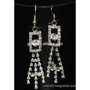 Women Bridal Crystal Dangling Earrings